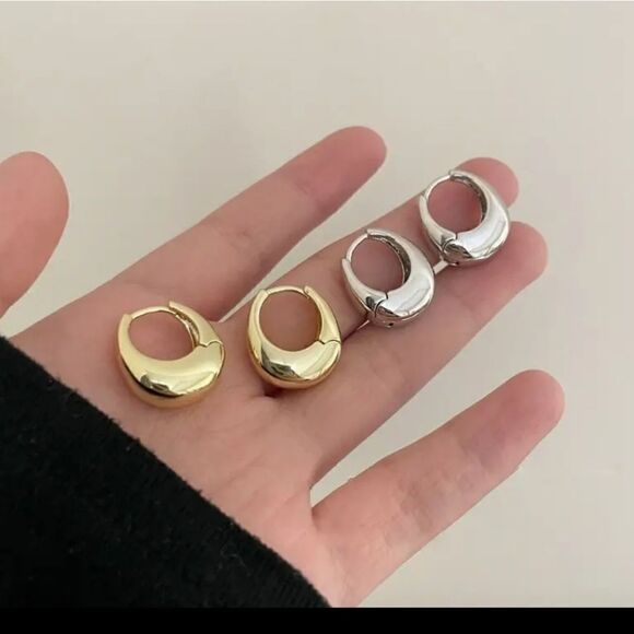 Fashion And Retro Glossy Gold Plated or Silver Plated Earrings - Picture 5 of 12